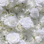 Aliflowers 5D White Rose & Hydrangea Rolling Curtain Flower Wall Backdrop ALFWL130 - Ali Flowers