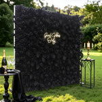 Aliflowers 5D Dark Black Rose Wall Floral Arrangement Artificial Flower Wall ALFWL090 - Ali Flowers