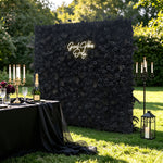 Aliflowers 5D Dark Black Rose Wall Floral Arrangement Artificial Flower Wall ALFWL090 - Ali Flowers