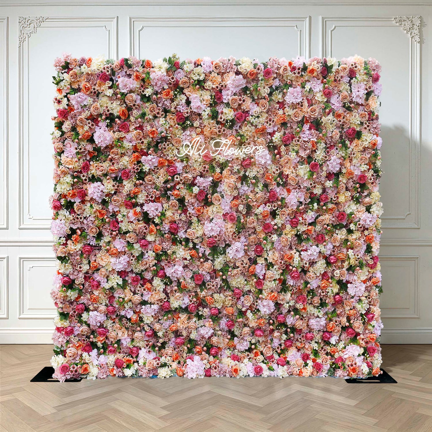 Aliflowers Rustic Style Rose Chrysanthemum Floral Wall ALFWL063