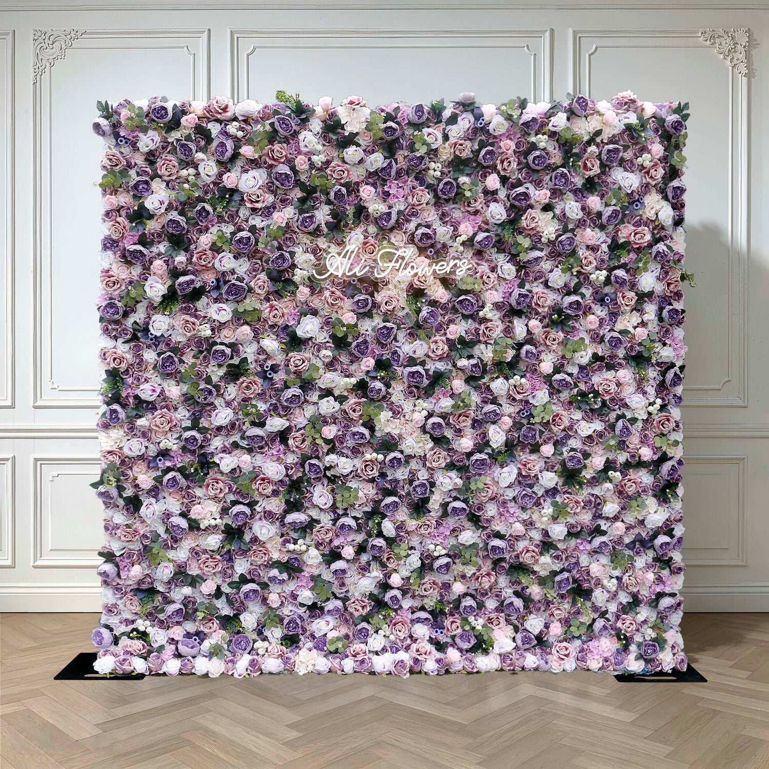 Aliflowers 5D Dirty Purple Peony with Rose Floral Wall Backdrop ALFWL101