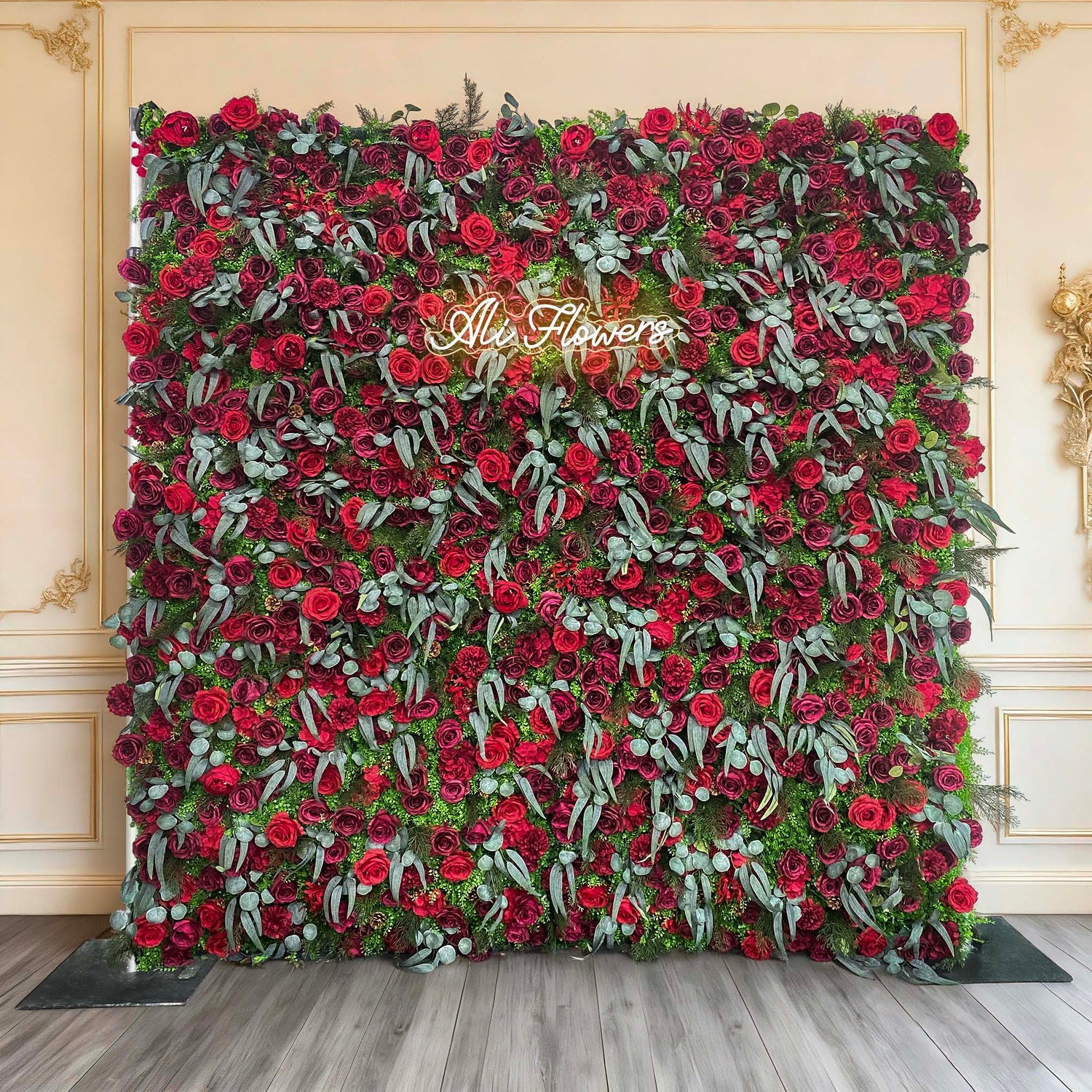 Aliflowers Newest 5D Christmas Roll up Artificial Flower Wall MCFL23001 - Ali Flowers