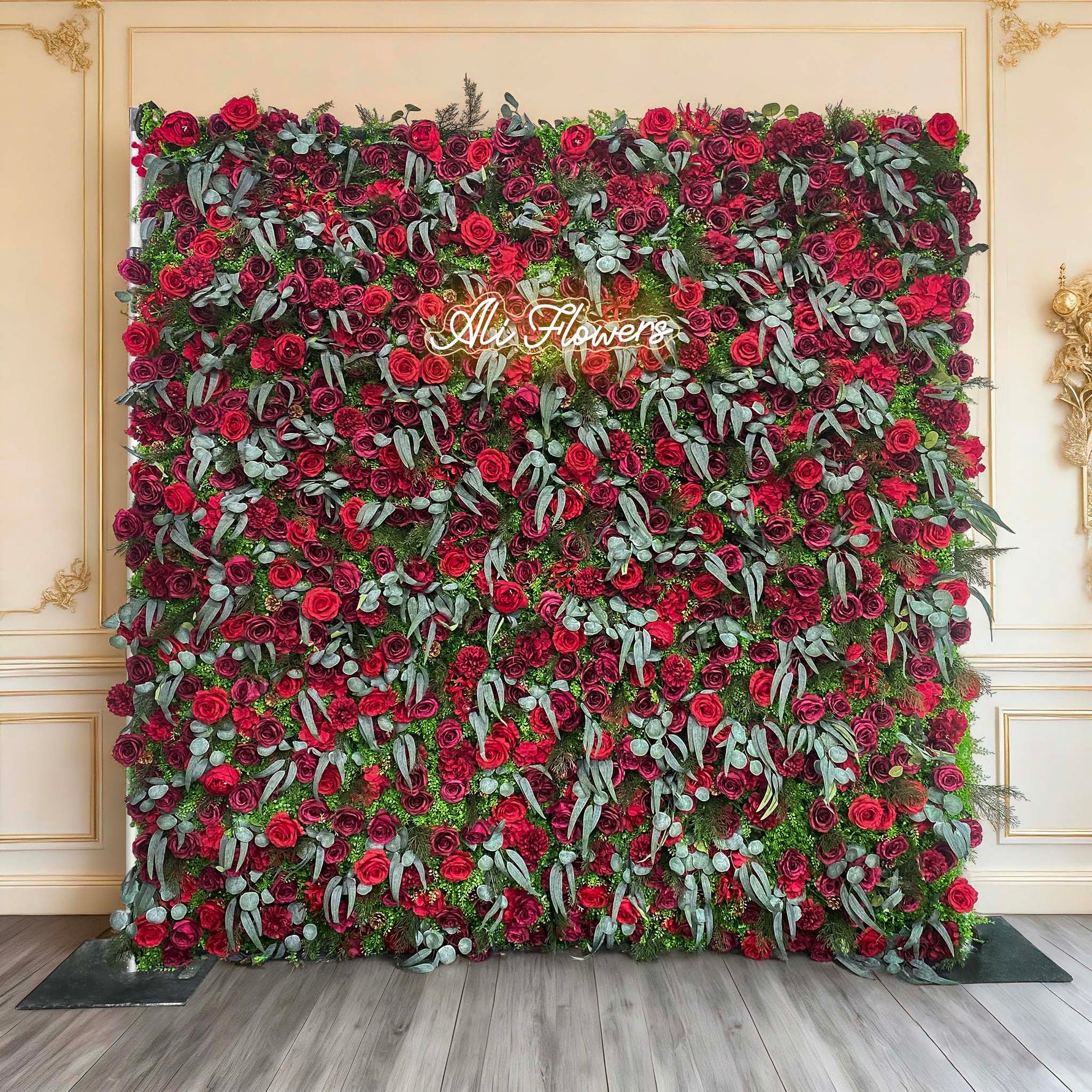 Aliflowers Newest 5D Christmas Roll up Artificial Flower Wall MCFL23001 - Ali Flowers