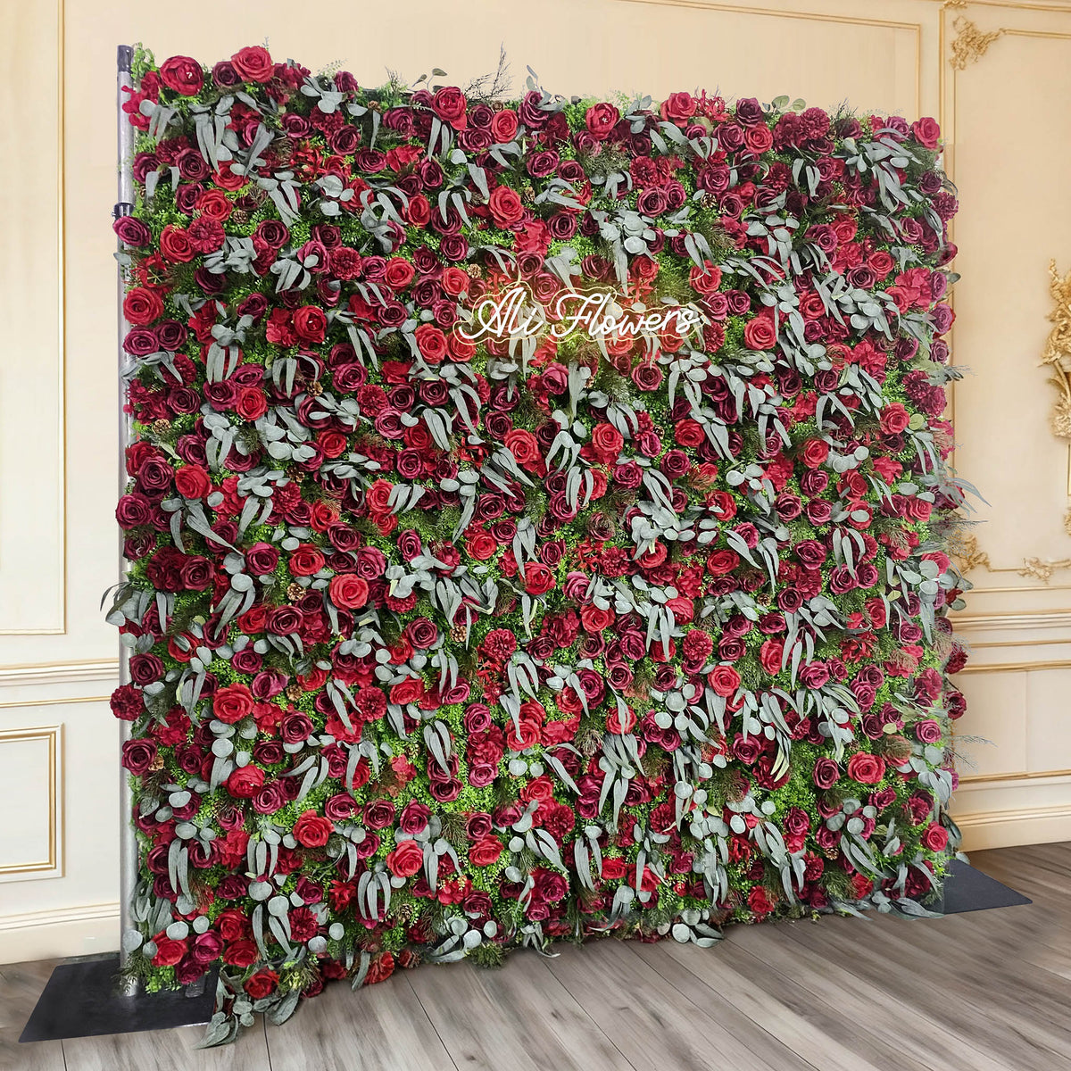 Aliflowers Newest 5D Christmas Roll up Artificial Flower Wall MCFL23001 - Ali Flowers