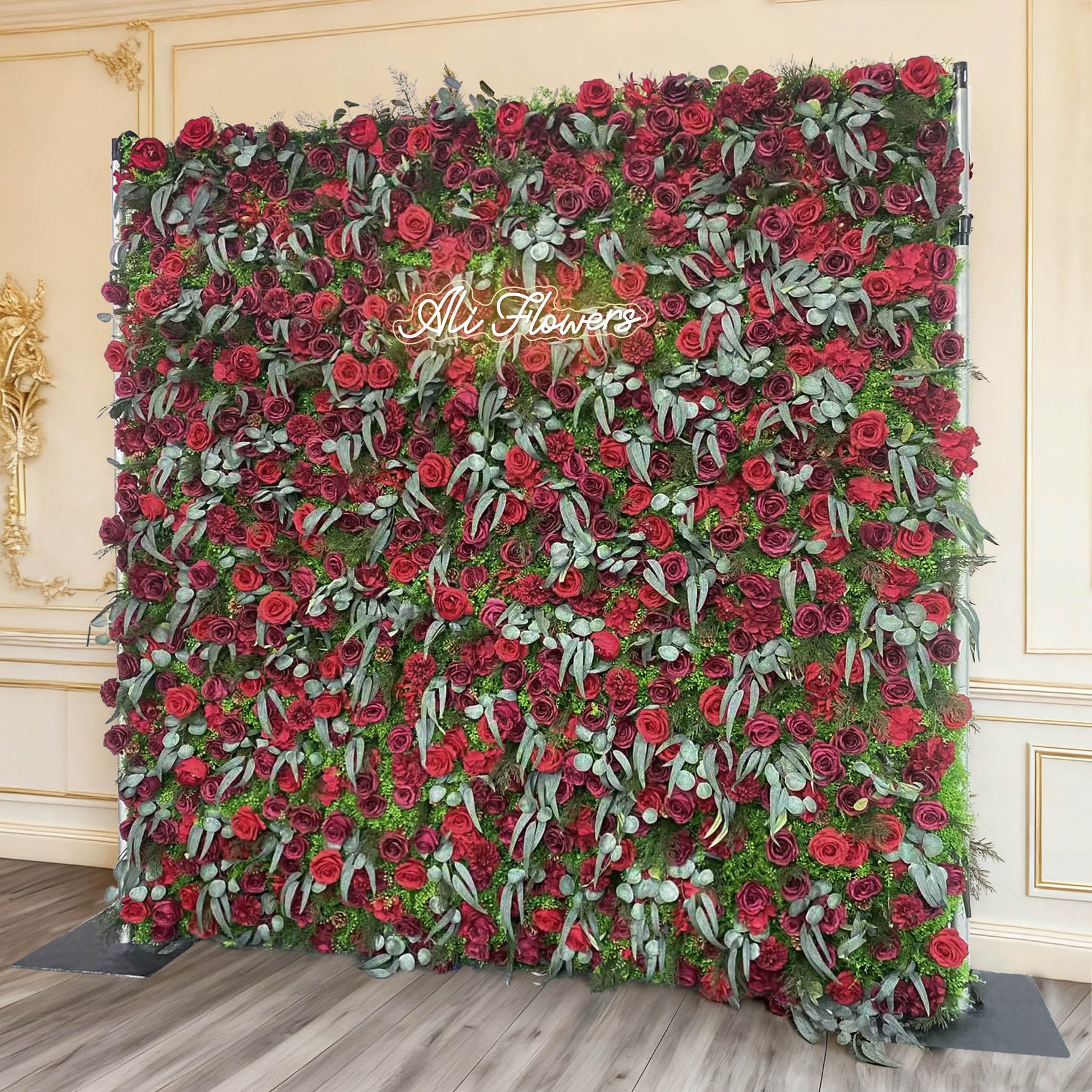 Aliflowers Newest 5D Christmas Roll up Artificial Flower Wall MCFL23001 - Ali Flowers
