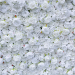 Aliflowers 3D Fabric Artificial White Rose Flower Wall for Bridal Shower ALFWL054 - Ali Flowers