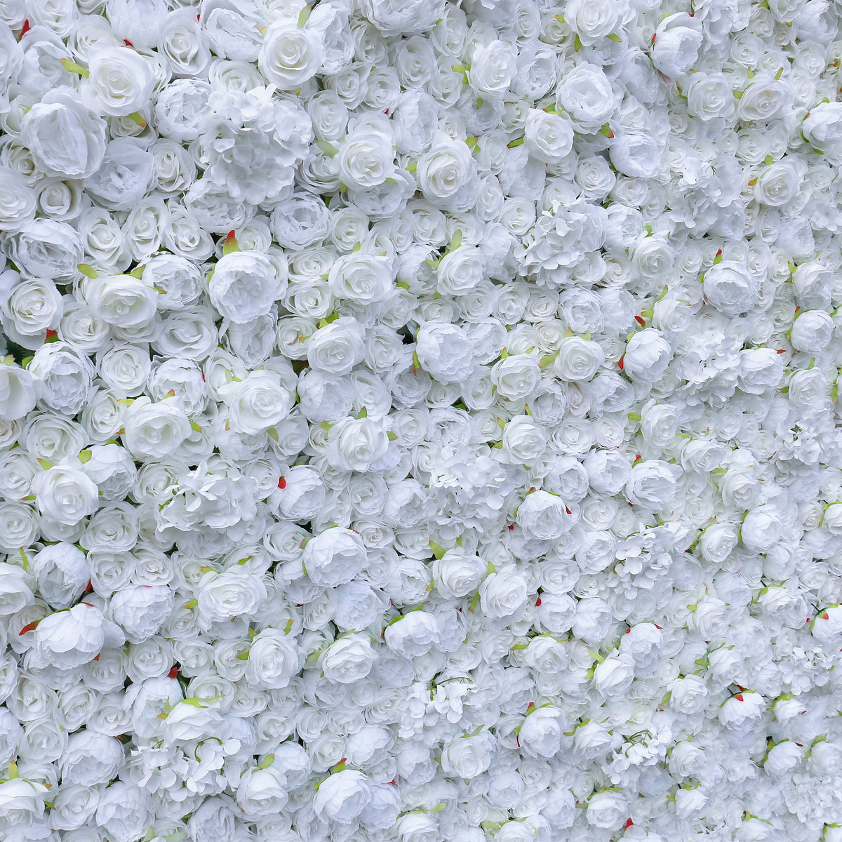 Aliflowers 3D Fabric Artificial White Rose Flower Wall for Bridal Shower ALFWL054 - Ali Flowers