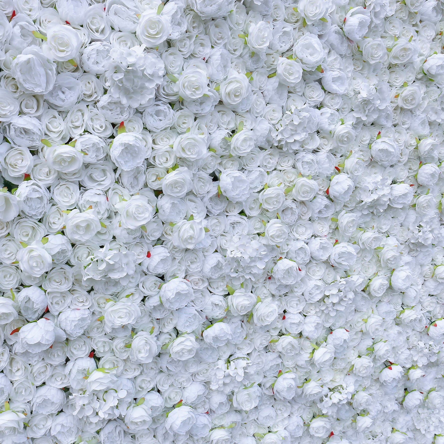 Aliflowers 3D Fabric Artificial White Rose Flower Wall for Bridal Shower ALFWL054 - Ali Flowers
