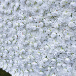 Aliflowers 3D Fabric Artificial White Rose Flower Wall for Bridal Shower ALFWL054 - Ali Flowers