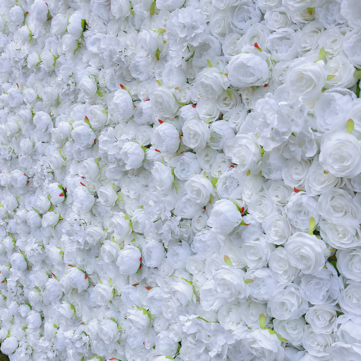 Aliflowers 3D Fabric Artificial White Rose Flower Wall for Bridal Shower ALFWL054 - Ali Flowers
