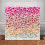 aliflowers 3D gradient rose fabric flower wall wedding party decoration background