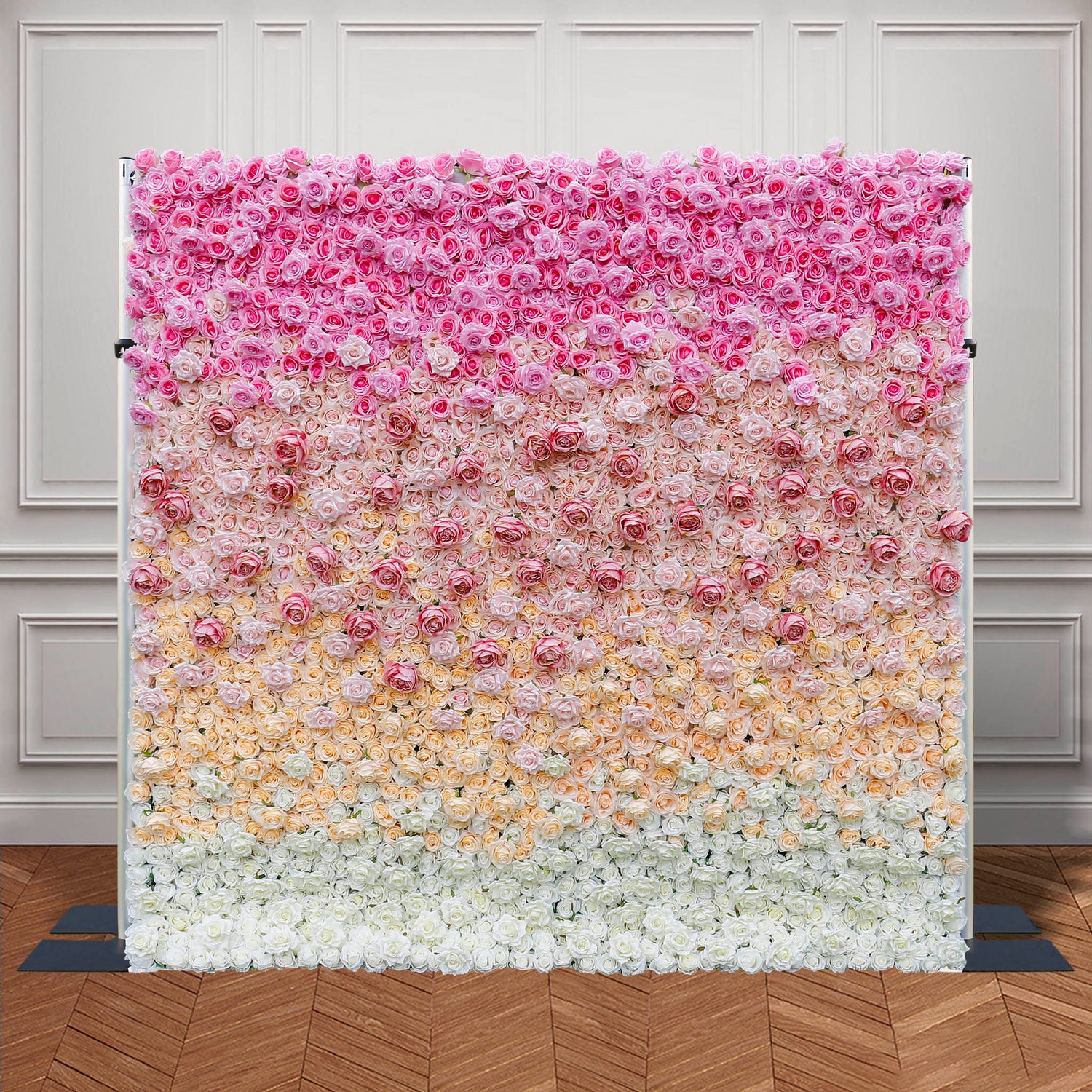 aliflowers 3D gradient rose fabric flower wall wedding party decoration background