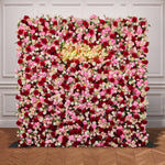 Aliflowers 3D Pink Rose Roller Curtain Decoration Wedding Flower Background Wall