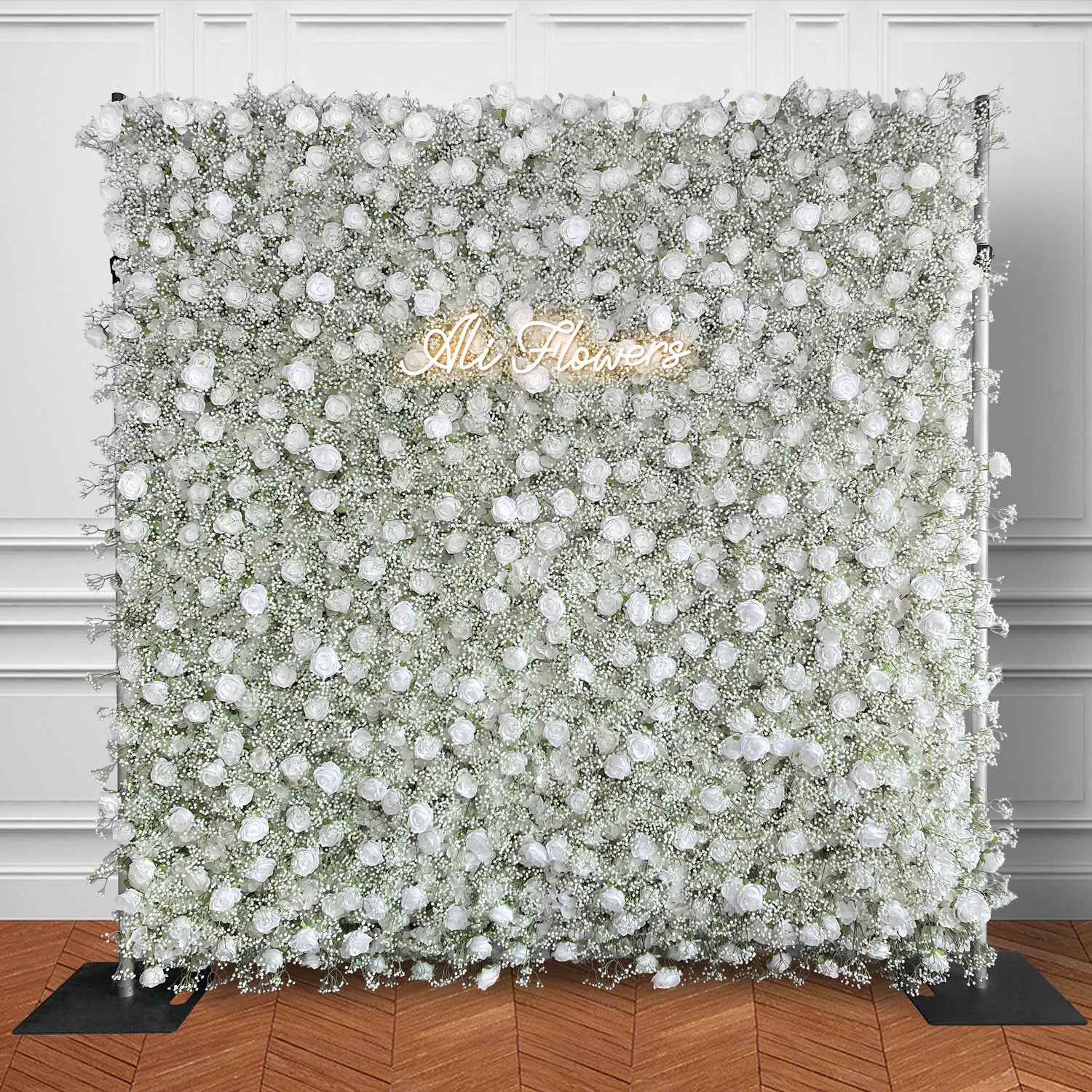 Aliflowers 5D Baby's Breath Flower Wall for Bridal Shower