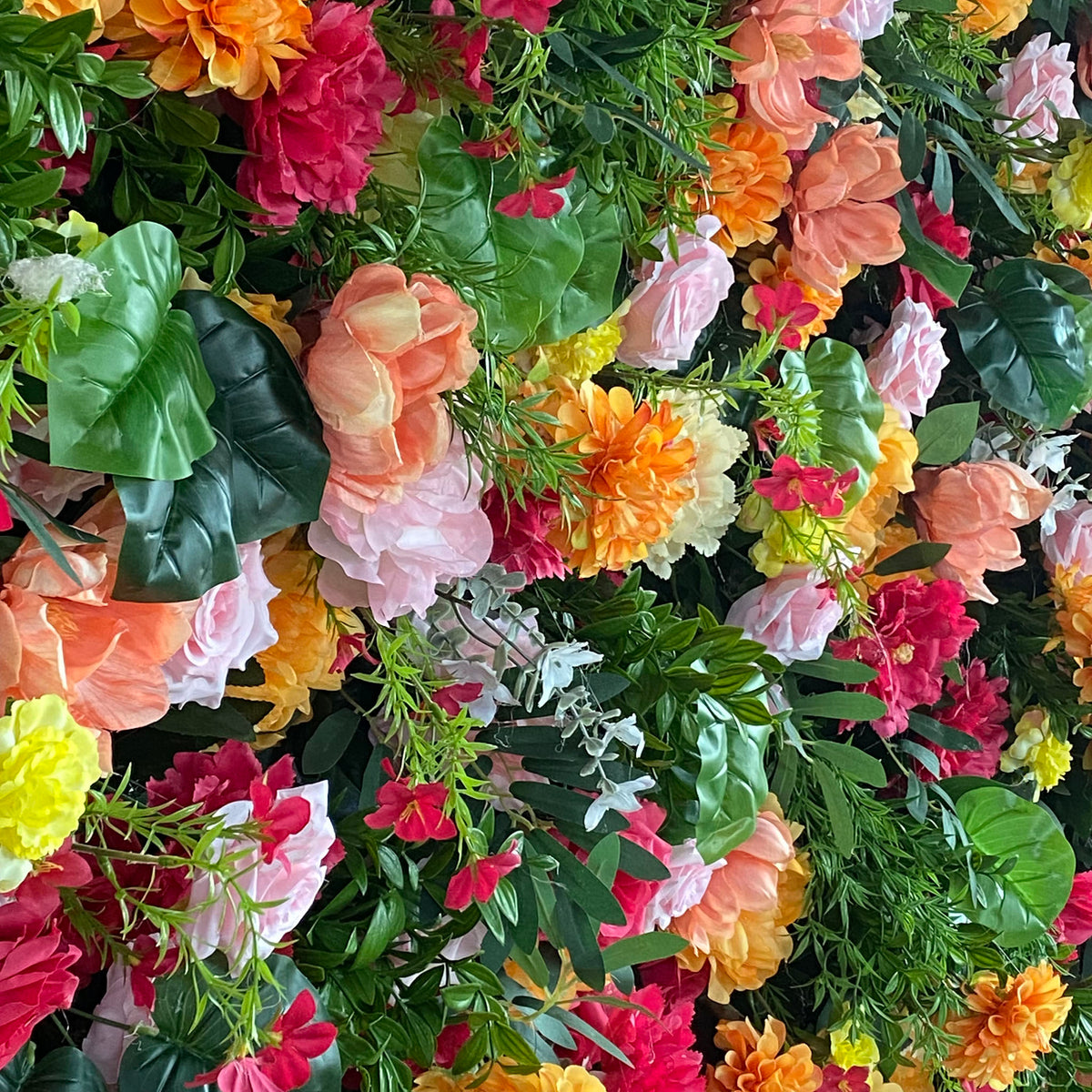 Aliflowers 5D Colorful Floral Fabric Flower Wall Event Party Backdrop Decoration