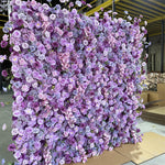 5D Light Purple Fabric Flower Wall Wedding Backdrop Party Decoration