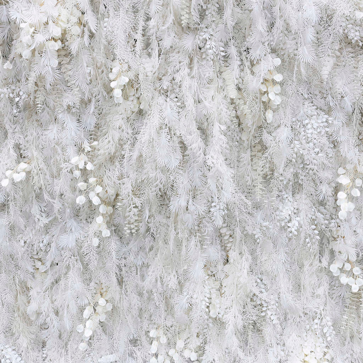 Aliflowers All White Hanging Floral Wall for Photo Booth Backdrop ALFWL125 - Ali Flowers