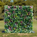 Aliflowers Artificial Tropical Green Wall Backdrop With A Variety Of Leaves For Event And Party Decorations ALFWL146