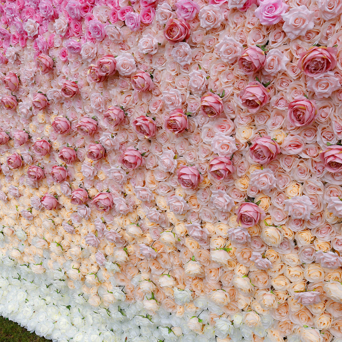 aliflowers 3D gradient rose fabric flower wall wedding party decoration background