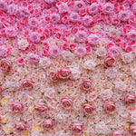 aliflowers 3D gradient rose fabric flower wall wedding party decoration background