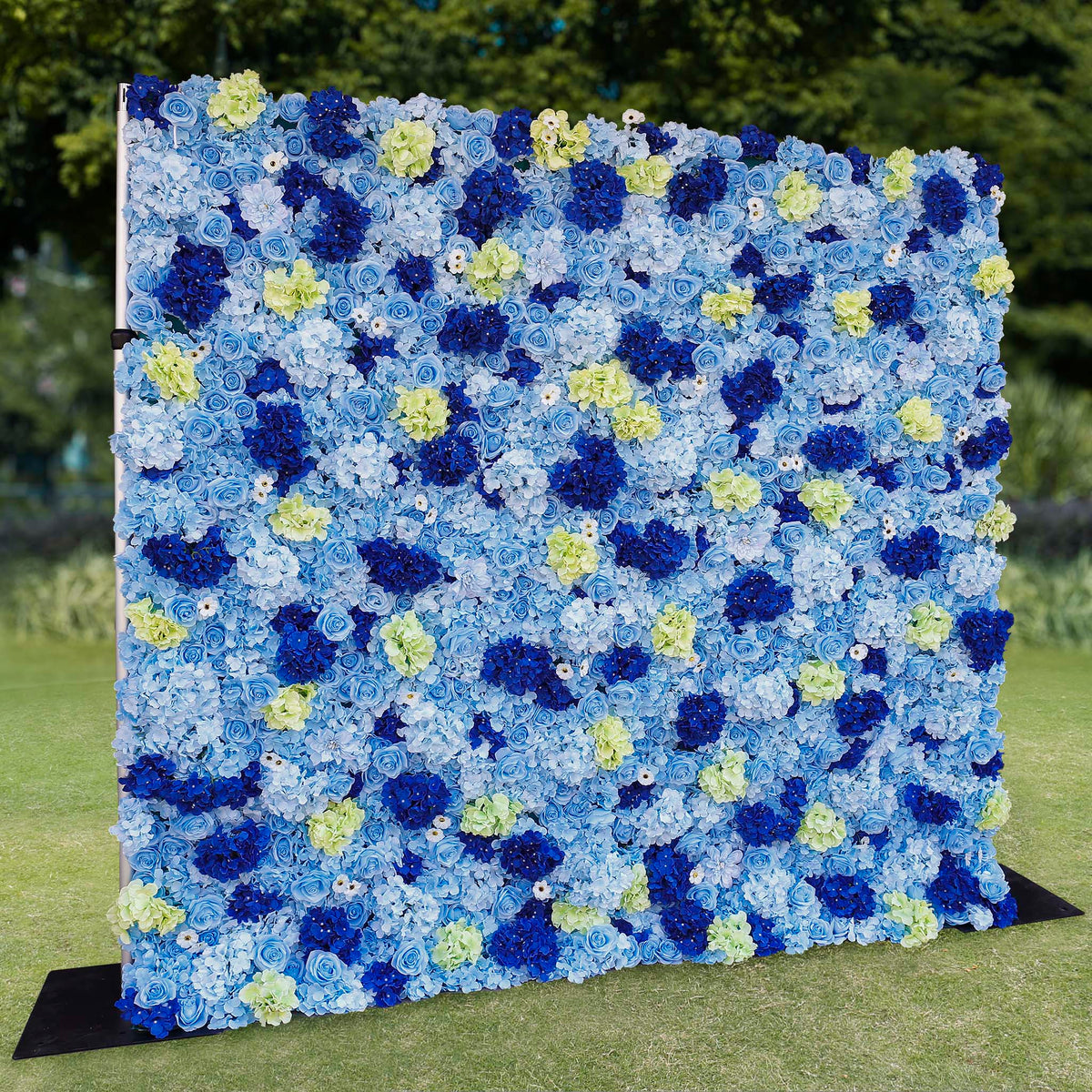 Aliflowers Hydrangea 3D Rolling Up Blue Flower Wall ALFWL078 - Ali Flowers