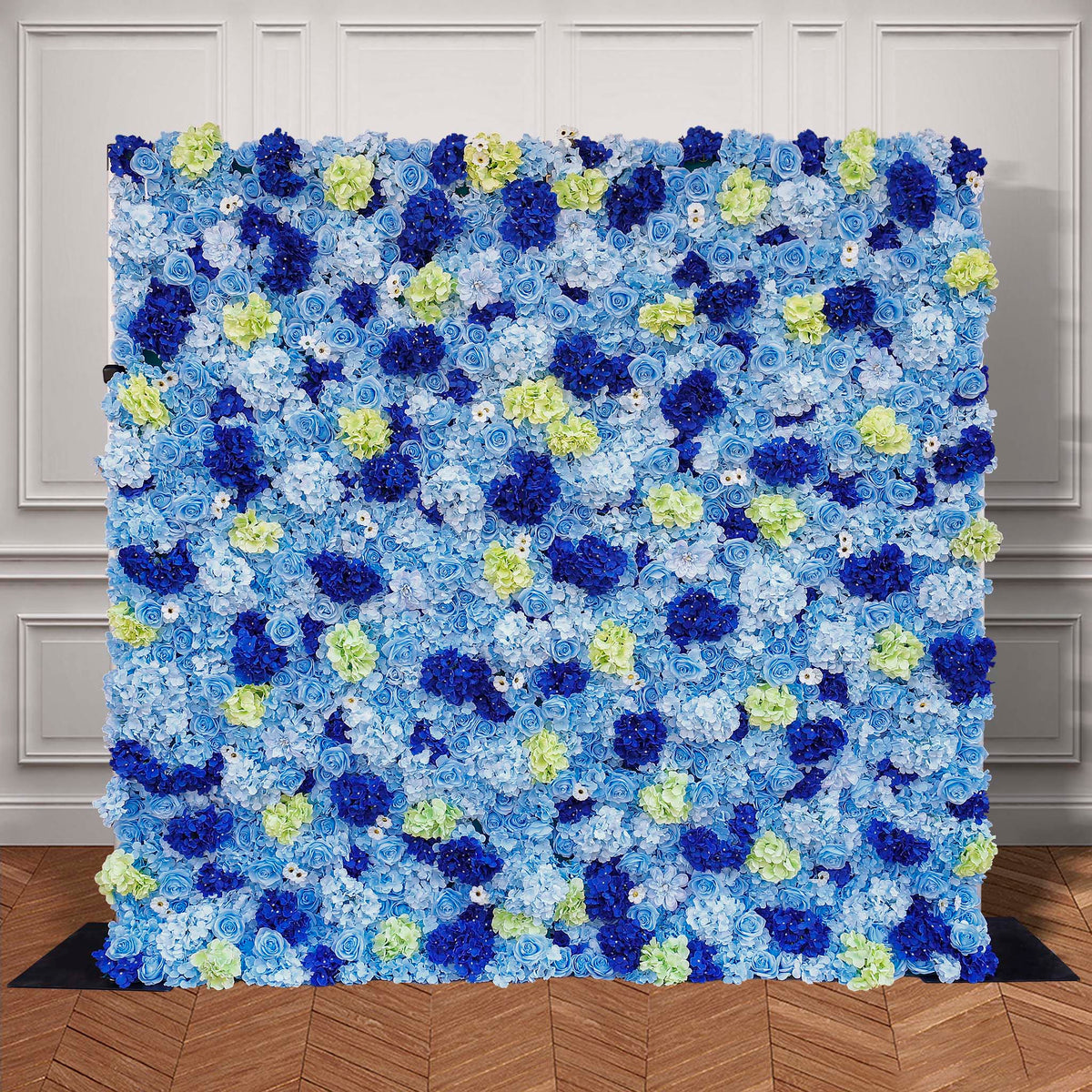 Aliflowers Hydrangea 3D Rolling Up Blue Flower Wall ALFWL078 - Ali Flowers
