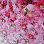 Aliflowers Pink Gradient Rose Hydrangea 5D Fabric Artistic Roller Blind Flower Wall