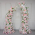 aliflowers pink series wedding flower arrangement event horn arch decoration