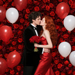 Aliflowers Pure Carmine Red Rose Wall Backdrop Decor Layout Photo Props ALFWL068 - Ali Flowers