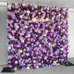 Purple Rose Hydrangea 5D Roller Curtain Flower Wall Event Party Background