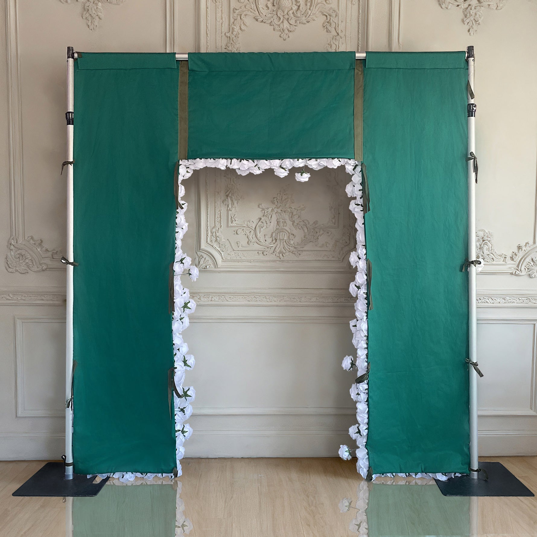 Aliflowers White Fabric Artificial Flower Wall Arch Wedding Birthday Party Decoration GM010