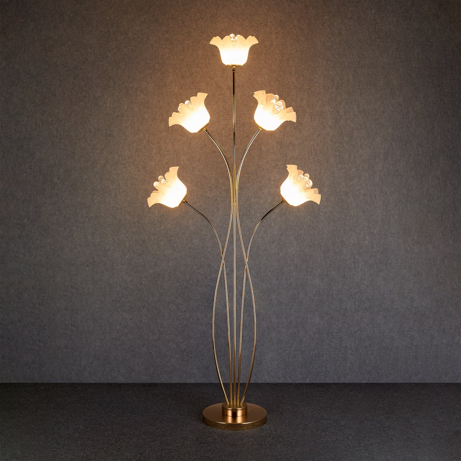 Aliflowers White Luminous Poppy Flower Wedding Road Guide Light Stage Decoration