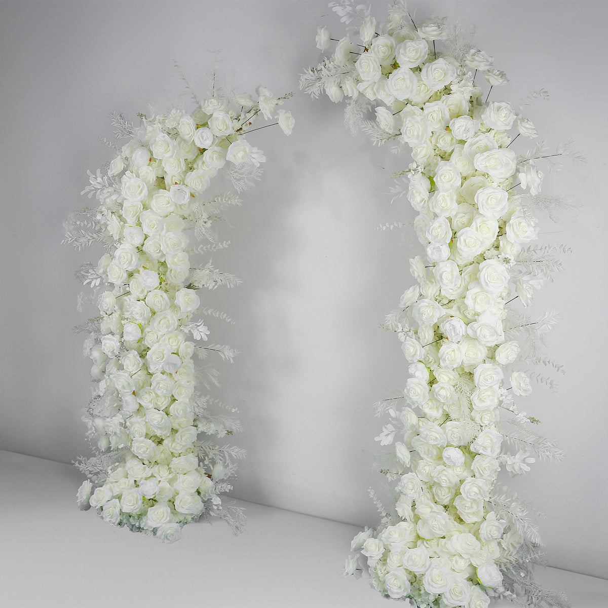 aliflowers-white-rose-artificial-flower-wedding-background-horn-arch-frame