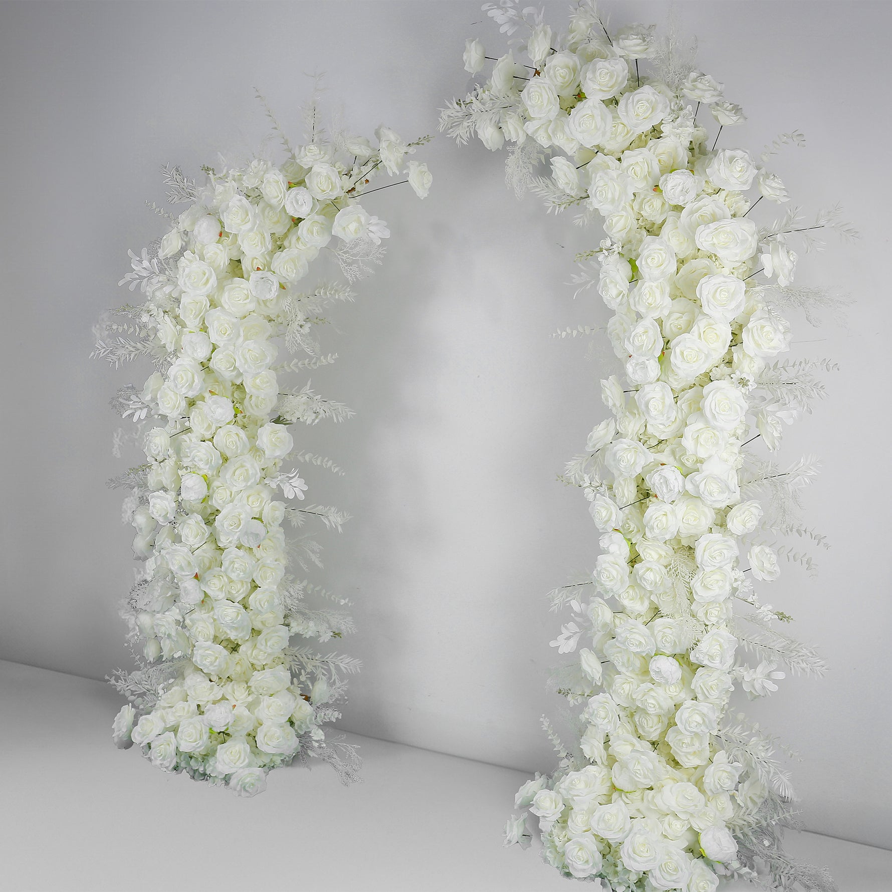aliflowers-white-rose-artificial-flower-wedding-background-horn-arch-frame