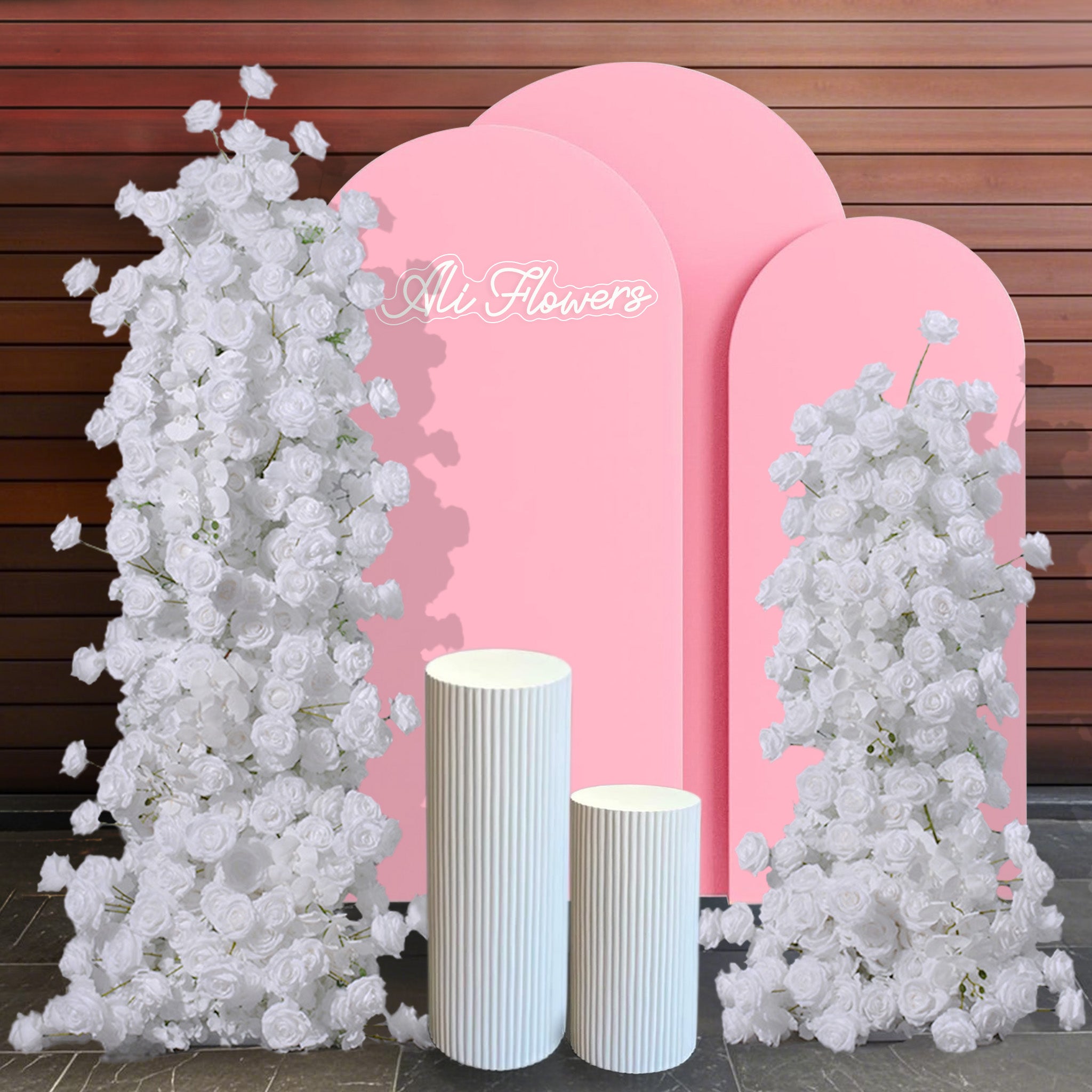 Aliflowers White Artificial Flower KT Board for Proposal & Party ...