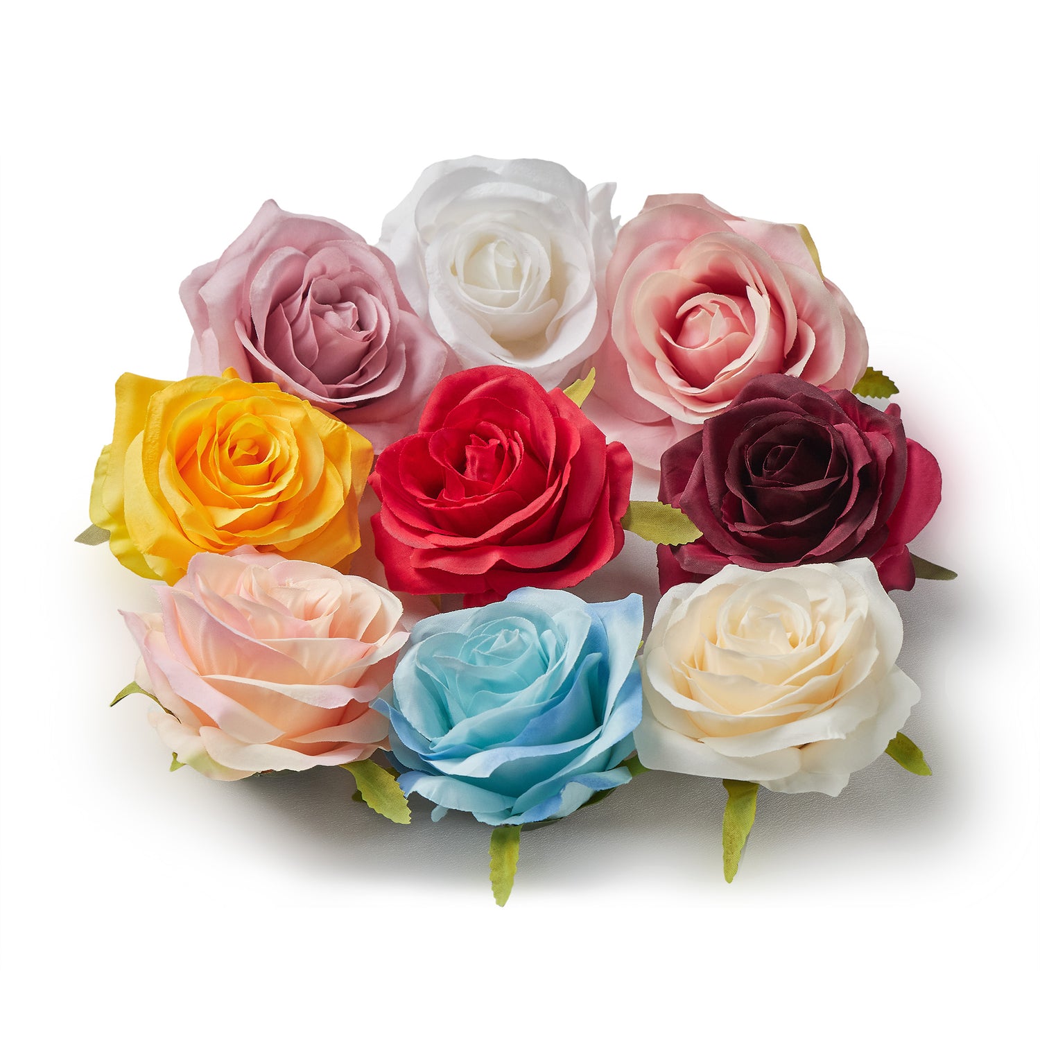 Aliflowers 9CM Luxury Artificial White Rose Flower Heads for Wedding DIY & Decor 50PCS/100PCS ALFHR003 - Ali Flowers