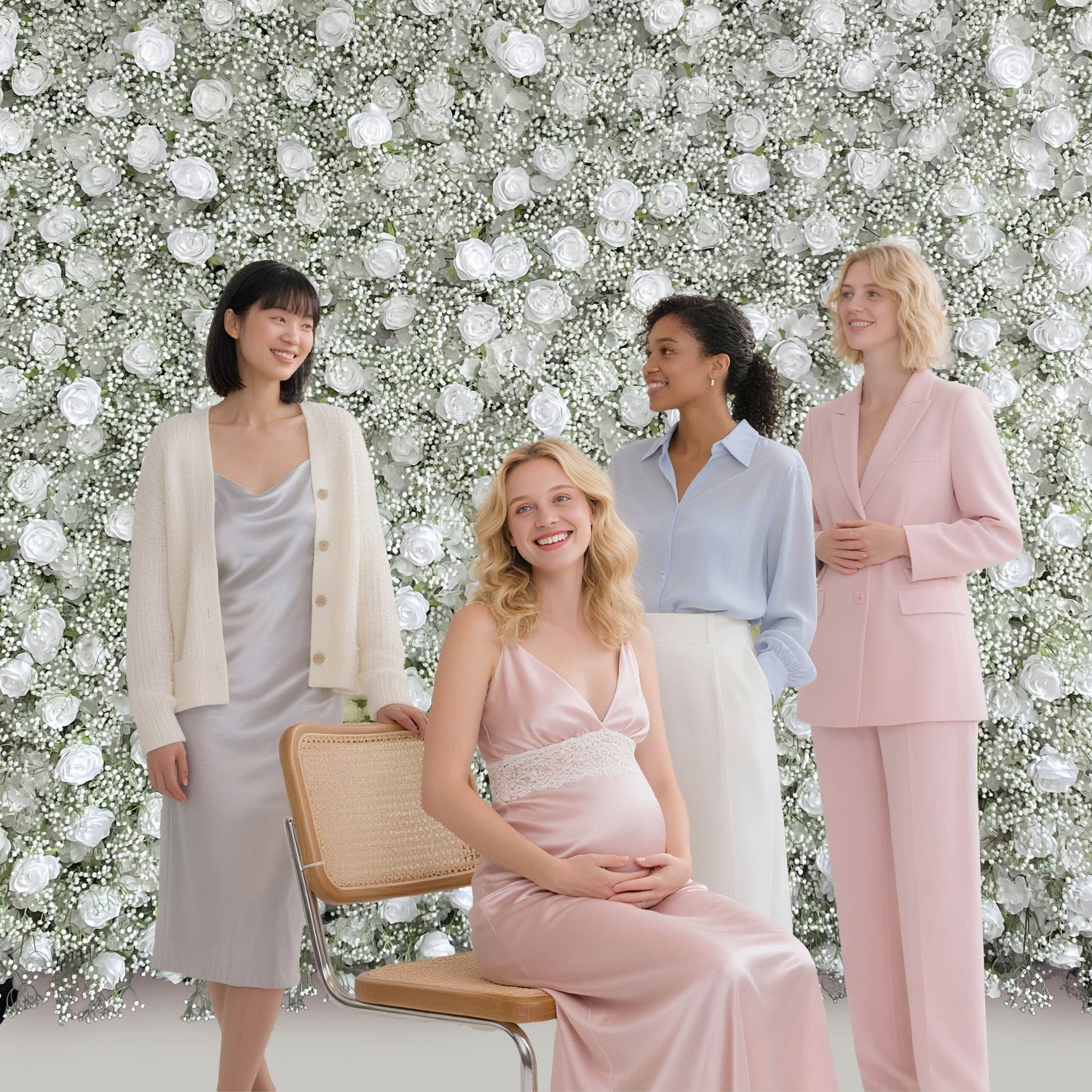 Aliflowers 5D Baby's Breath Flower Wall for Bridal Shower