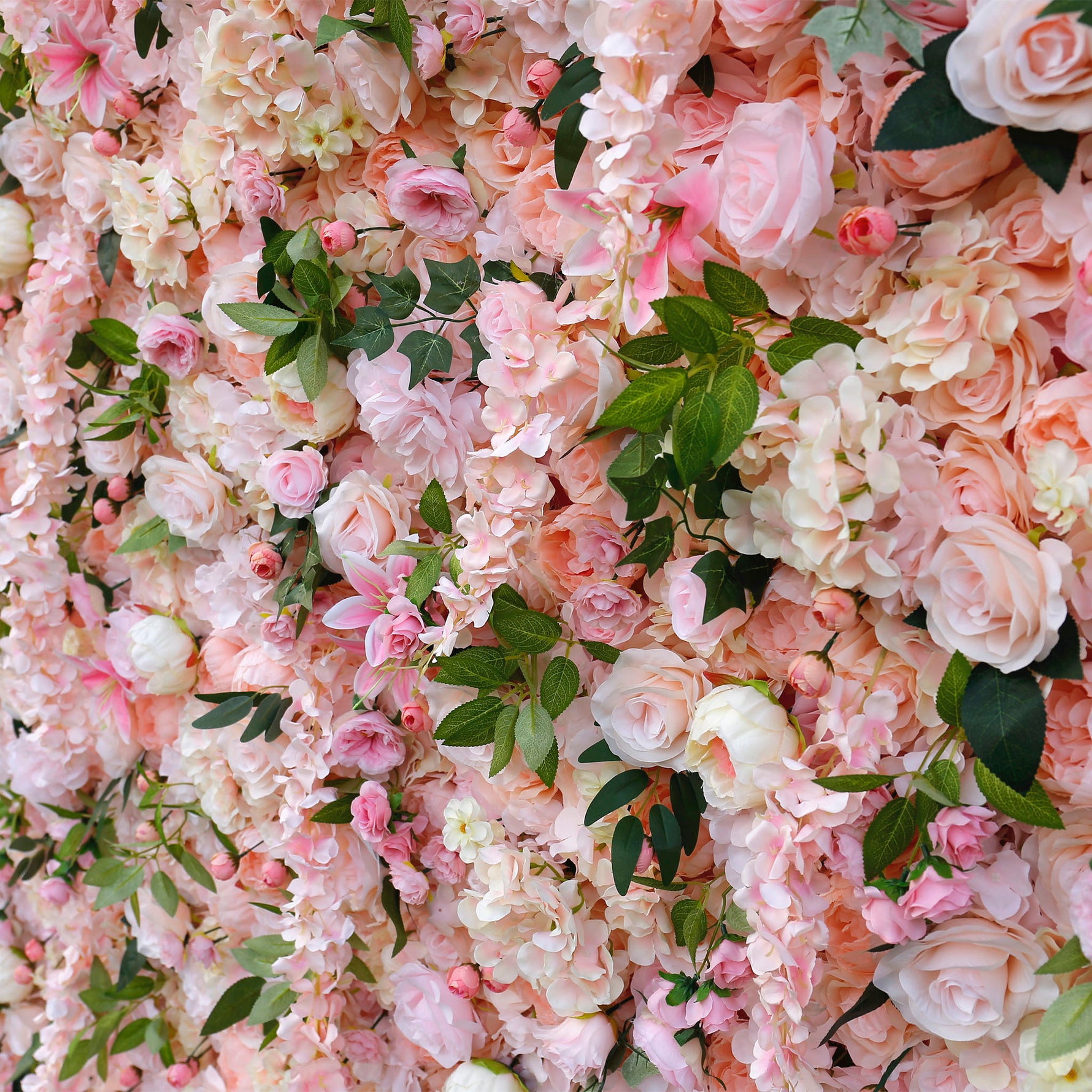 3D Blush Pink Flowers with Orchid for Wedding Backdrop ALFWL032 - Ali Flowers