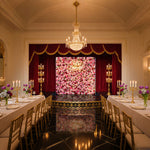 Aliflowers 3D Artificial Blush Rose Mall Window Display Prop Flower Wall for Wedding ALFWL075 - Ali Flowers