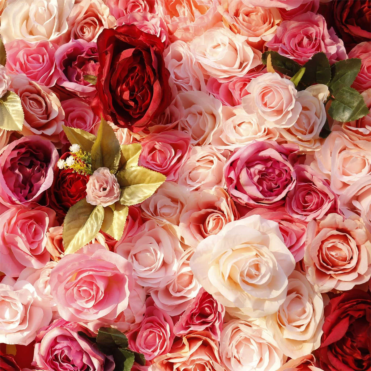 Aliflowers 3D Artificial Blush Rose Mall Window Display Prop Flower Wall for Wedding ALFWL075 - Ali Flowers