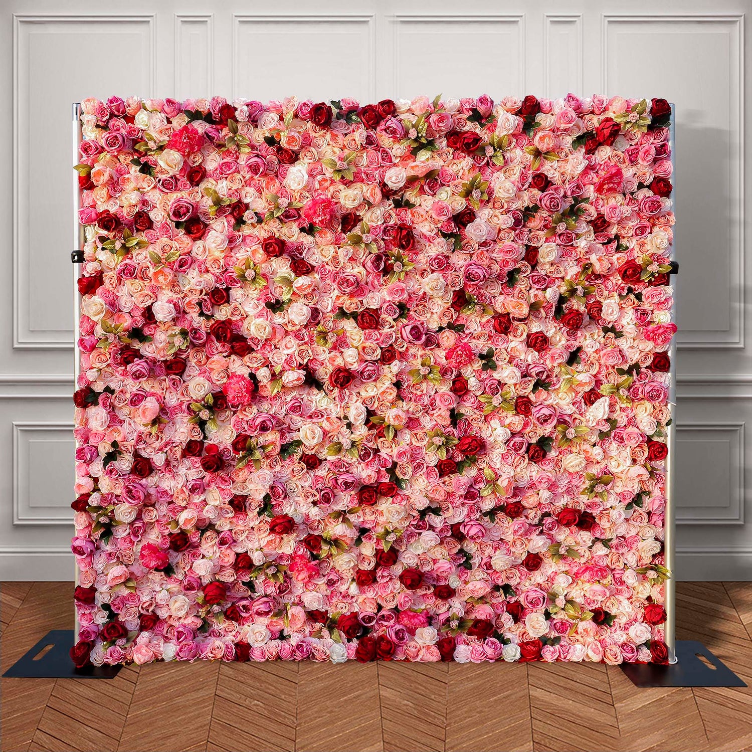 Aliflowers 3D Artificial Blush Rose Mall Window Display Prop Flower Wall for Wedding ALFWL075 - Ali Flowers