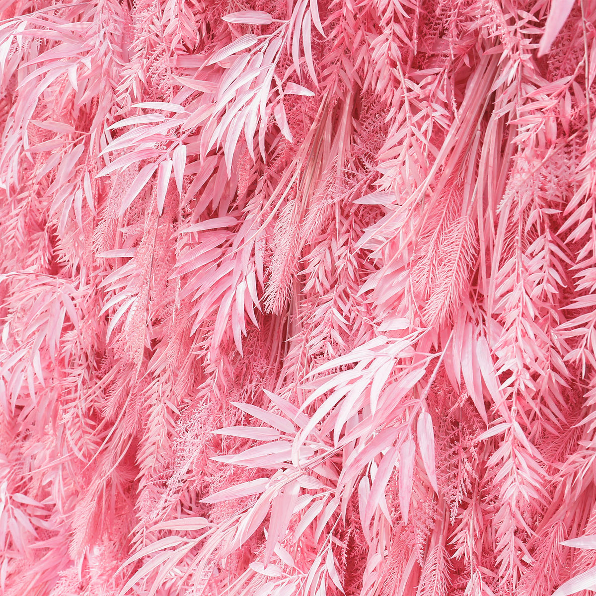 Aliflowers Candy Pink Misty Smog Pampas Flower Wall Artificial Silk Roll Up Cloth Fabric Wedding Backdrop Decoration