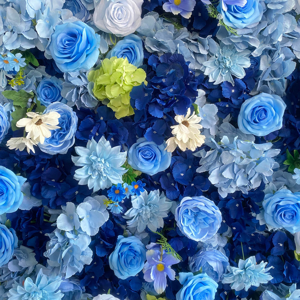 Ali Flowers 5D Artificial Silk Cerulean Sky Rose Flower Wall For Wedding Decoration ALFWL016 - Ali Flowers