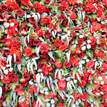 Aliflowers Christmas Artificial Rose Plant Backdrop Deco Wall Event Party Prop Rolling Up Curtain MCFL23002 - Ali Flowers