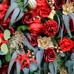 Aliflowers Christmas Handmade Customized Gold Bell Style Artificial Flower Wall Backdrop without stand MCFL23004 - Ali Flowers