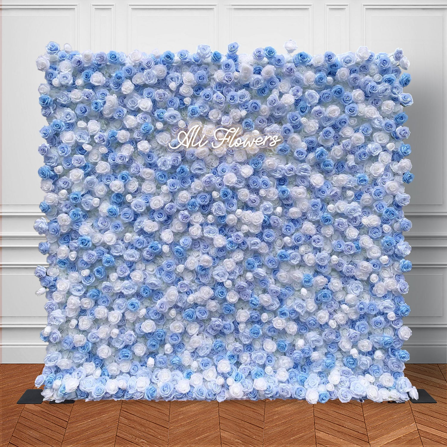 Ali Floweers 5D Cinderella Blue Rose Flower Wall for Wedding Event Decoration ALFWL017 - Ali Flowers