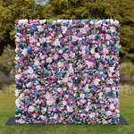 Aliflowers Violet Blue Roese Peony Flowering Wall Wedding Decor ALFWL055 - Ali Flowers