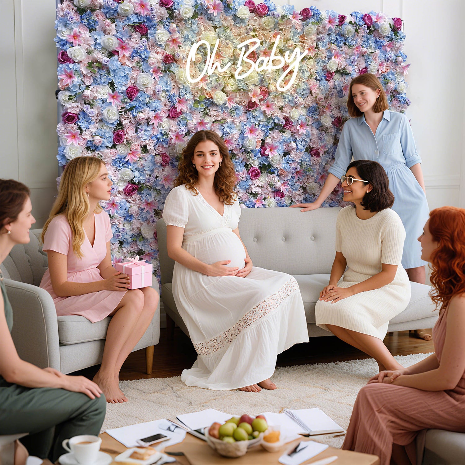 Aliflowers Colorful Rose Pink Lily with Peony Wall 3D Flowers ALFWL089 - Ali Flowers