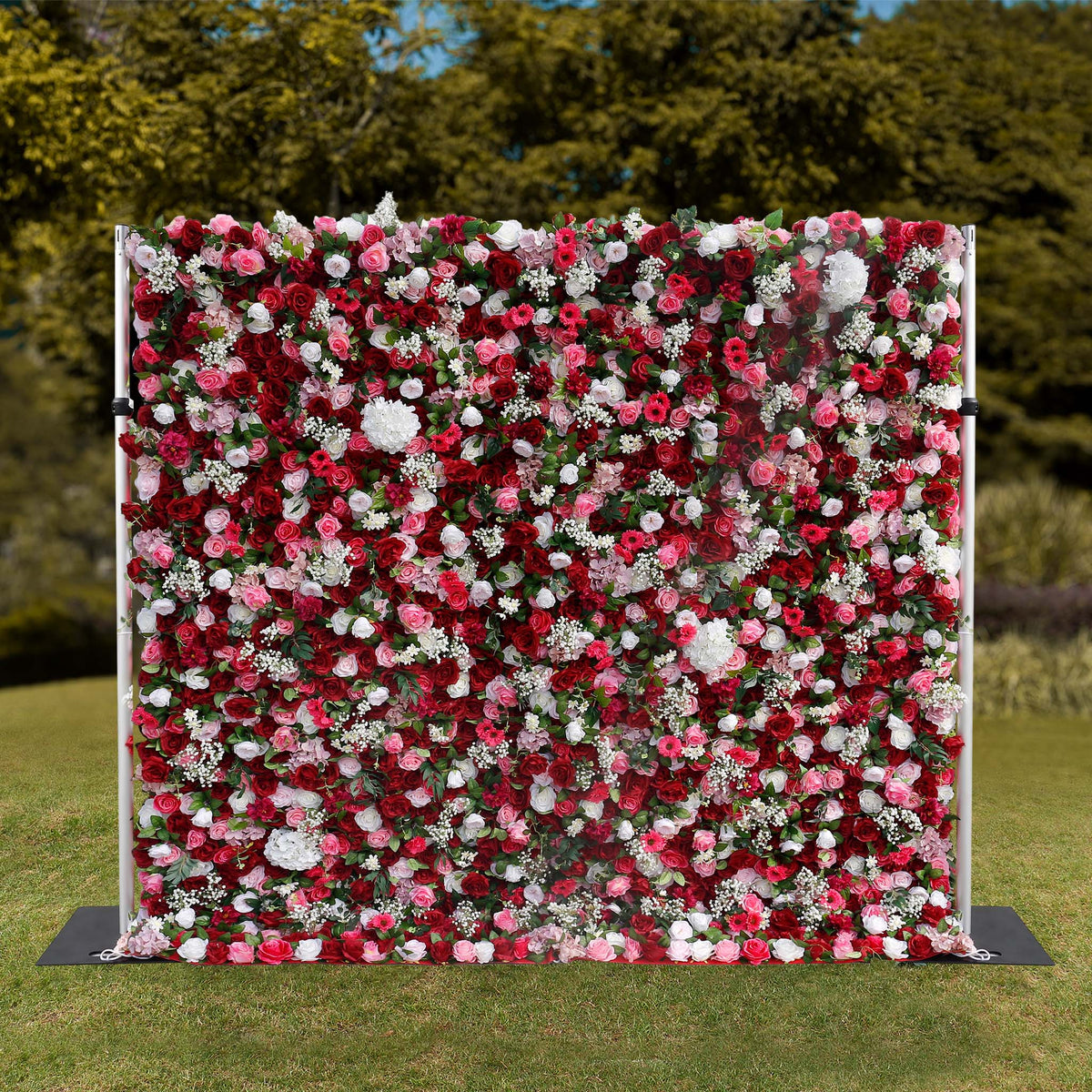Aliflowers 5D Red Pink Hydrangea Baby Breath Roll Up Cloth Artificial Flowers for Flower Wall Plant Wall ALFWL072 - Ali Flowers