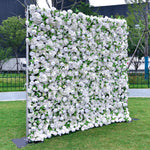 Aliflowers Cream Rose with Green Leaves Artificial Flowers Wall Decoration ALFWL105 - Ali Flowers